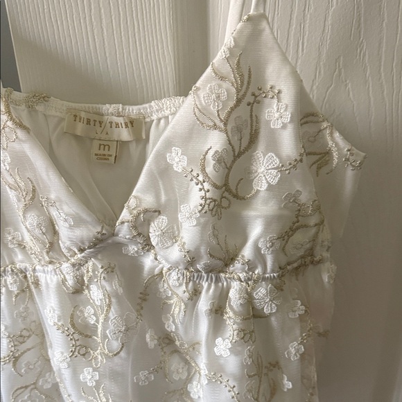 Tops - Thirty Thirty LA White and Gold Top